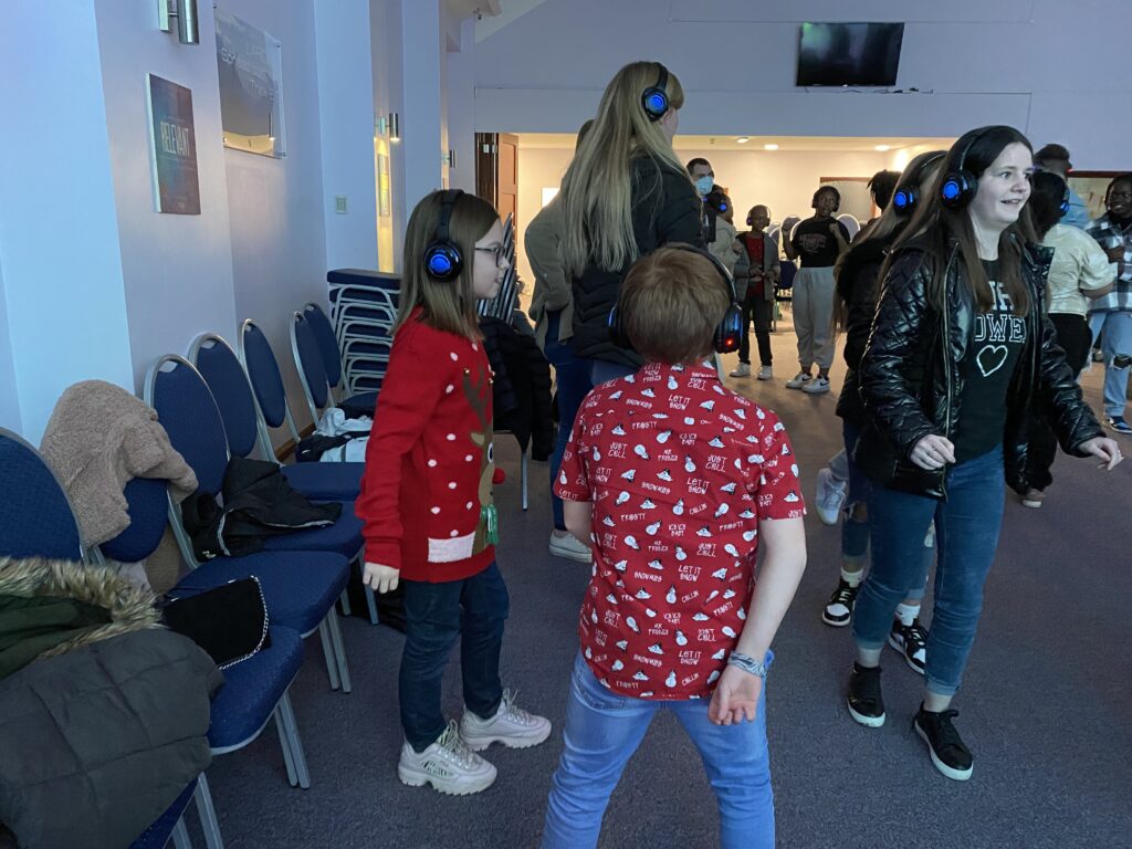 Silent disco with Xcel church